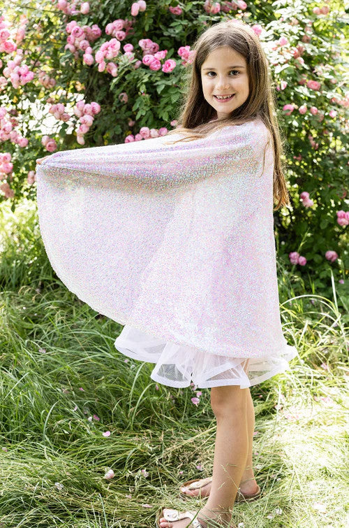 Pink Sequins Twirl Cape MW-22534_1