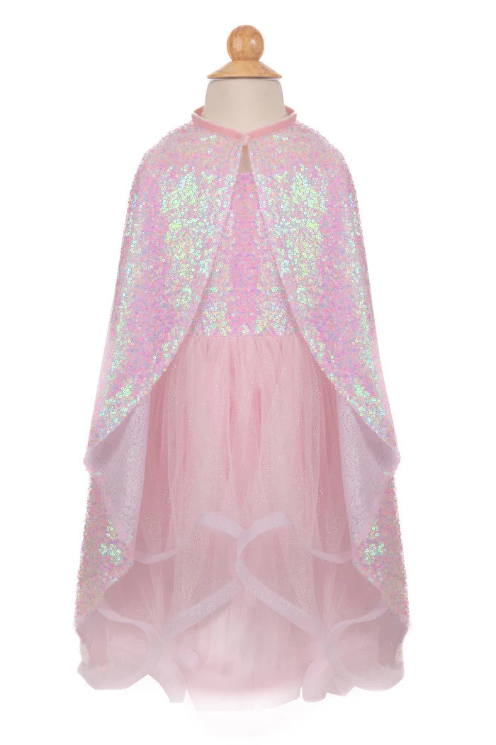 Pink Sequins Twirl Cape MW-22534_2