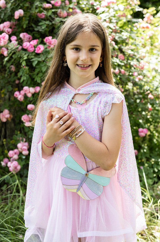 Pink Sequins Twirl Cape MW-22534_3