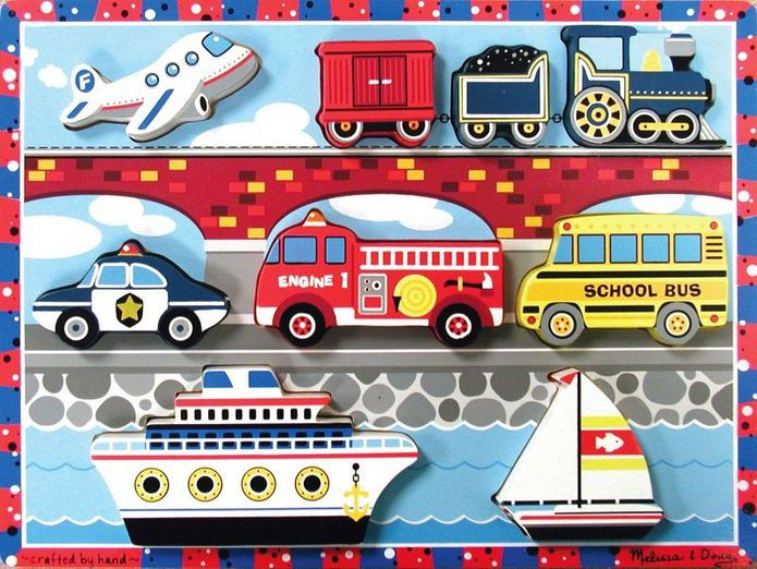 VEHICLES CHUNKY PUZZLE MW-22574
