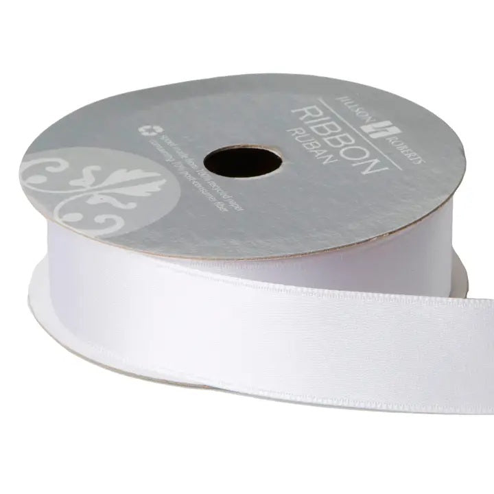 Satin 1" Ribbon White MW-22595