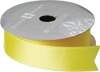 SATIN 1" RIBBON YELLOW 50 MW-22597