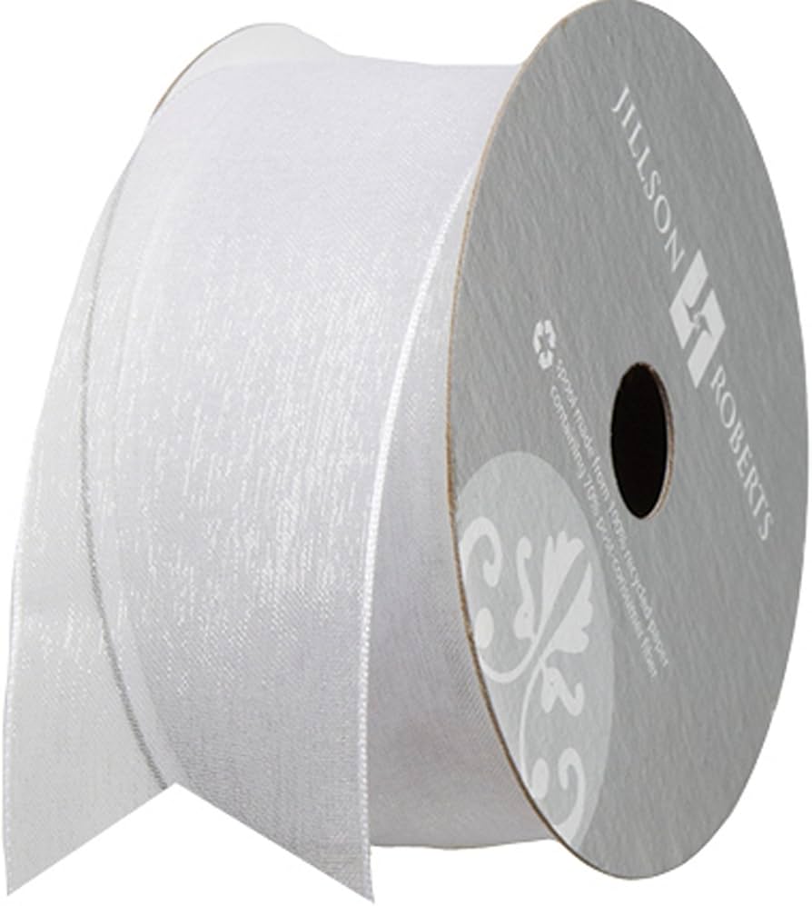 Sheer 1 1/2" Ribbon White MW-22619