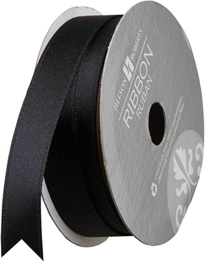 Satin 5/8" Ribbon Black MW-22622