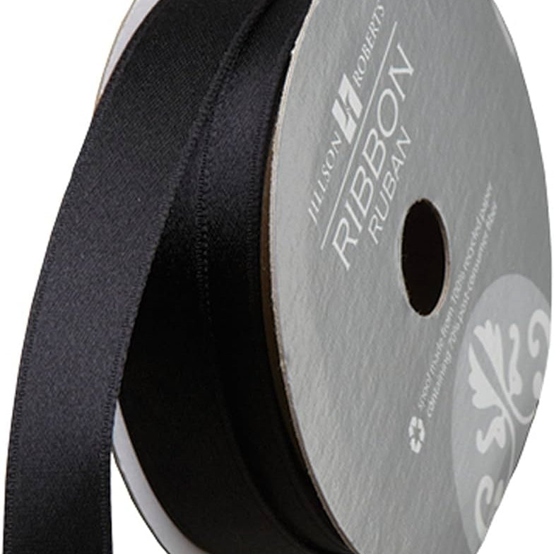 Satin 5/8" Ribbon Black MW-22622