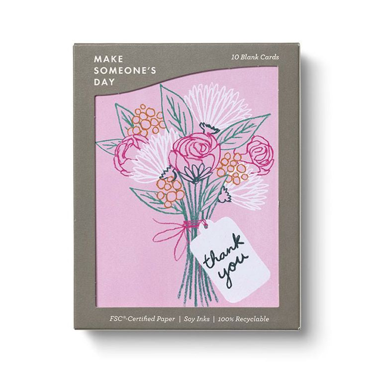 Thank You Pink Bouquet Notes 50 MW-22652