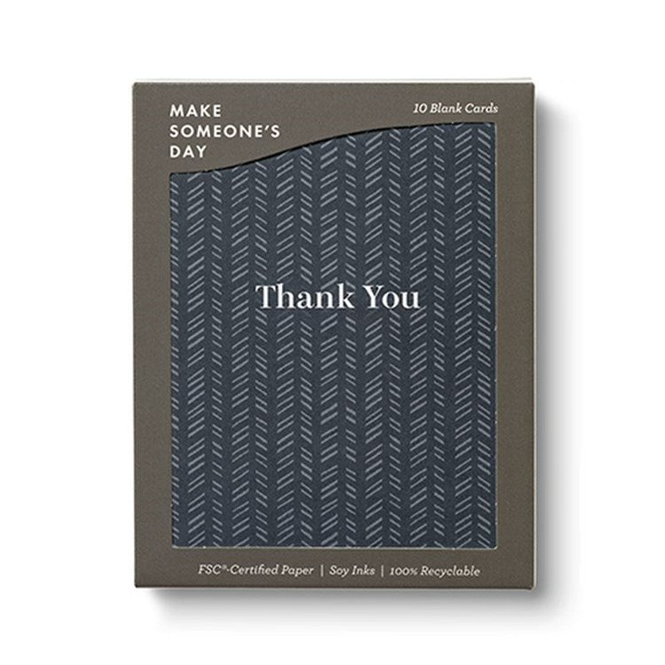 Thank You Quilted Navy Notes 50 MW-22654