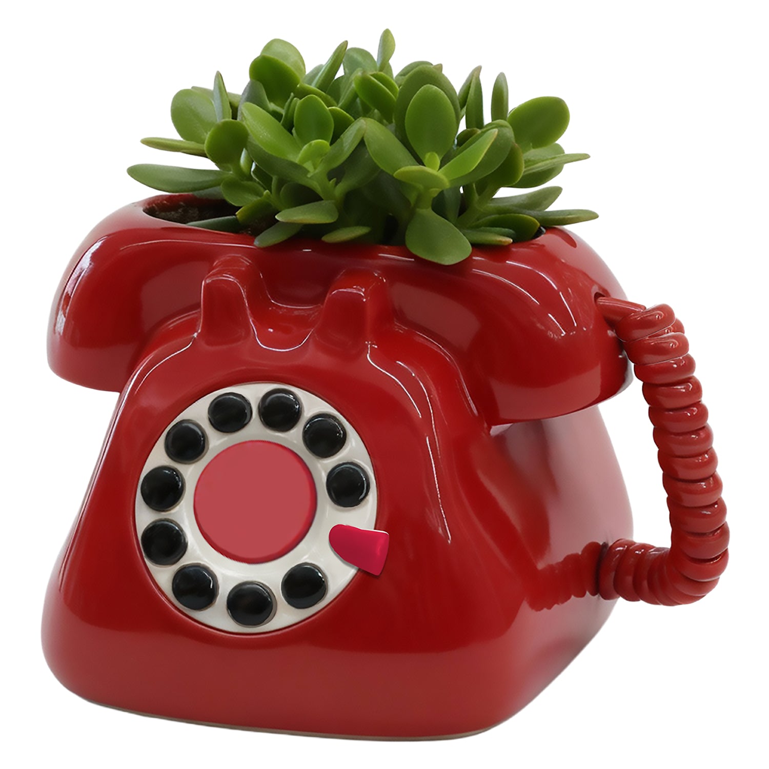 Vintage Red Phone Planter 80 MW-22754