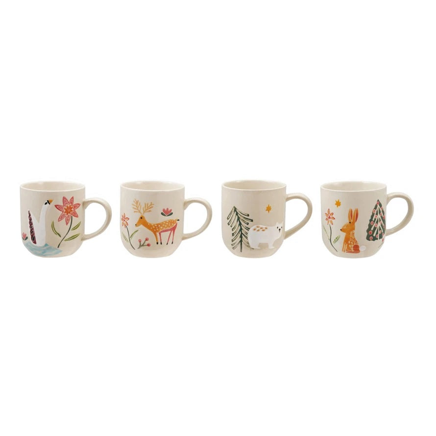 Animal & Botanical Stoneware Mug - 12 oz 50 MW-22925