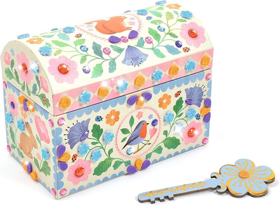 Flower Mosaic Treasure Chest