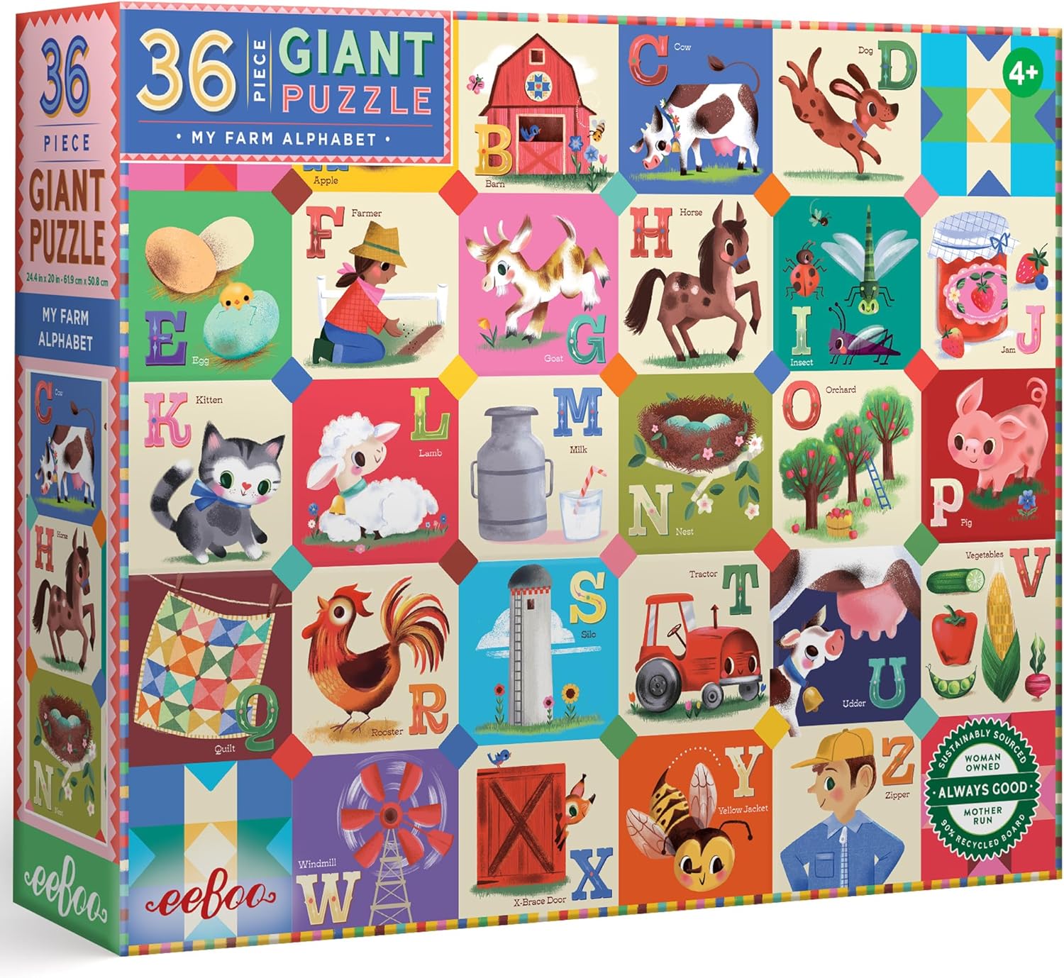 My Farm Alphabet Giant Puzzle 80 MW-23017