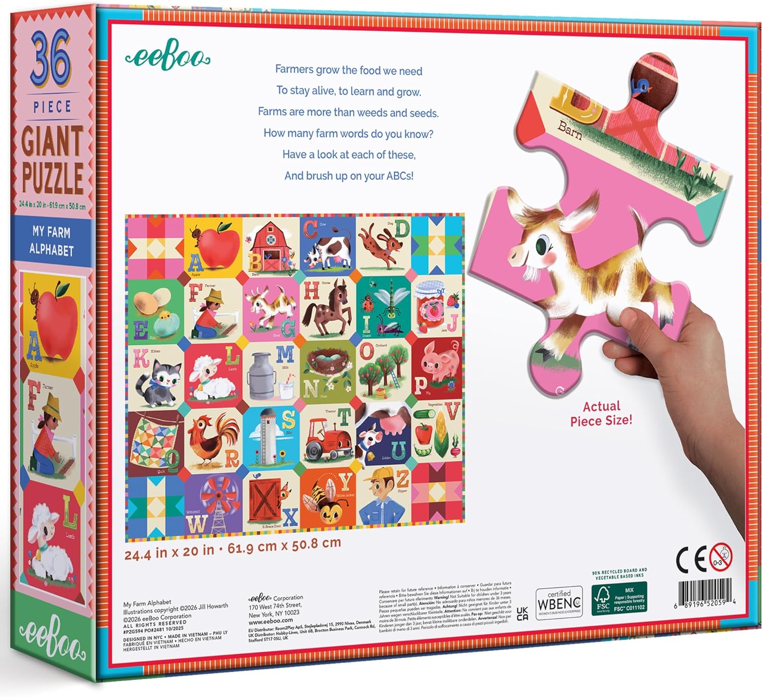 My Farm Alphabet Giant Puzzle 80 MW-23017_5a17cccb-f07d-4200-b295-853ee80e5bd3