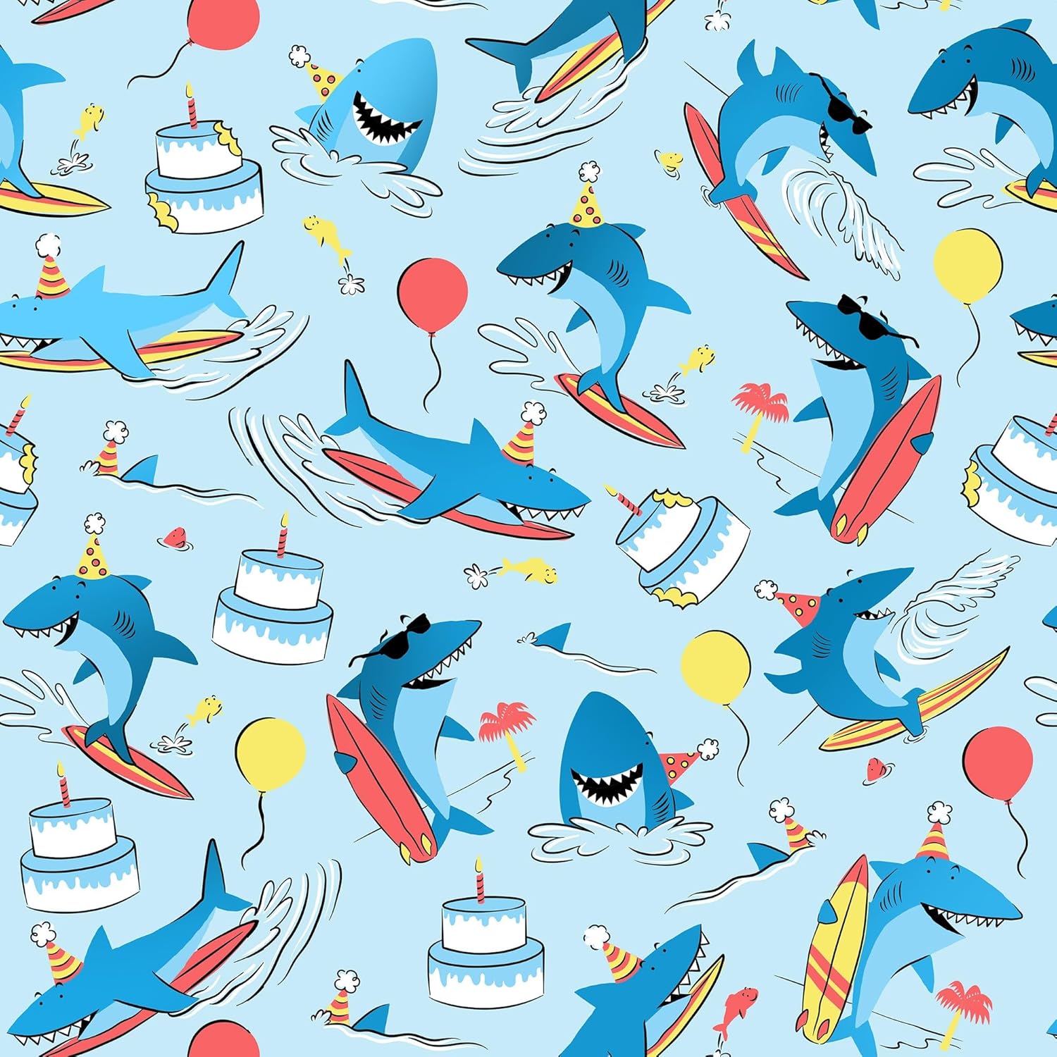 Surfing Sharks Roll Wrap 50 MW-23167