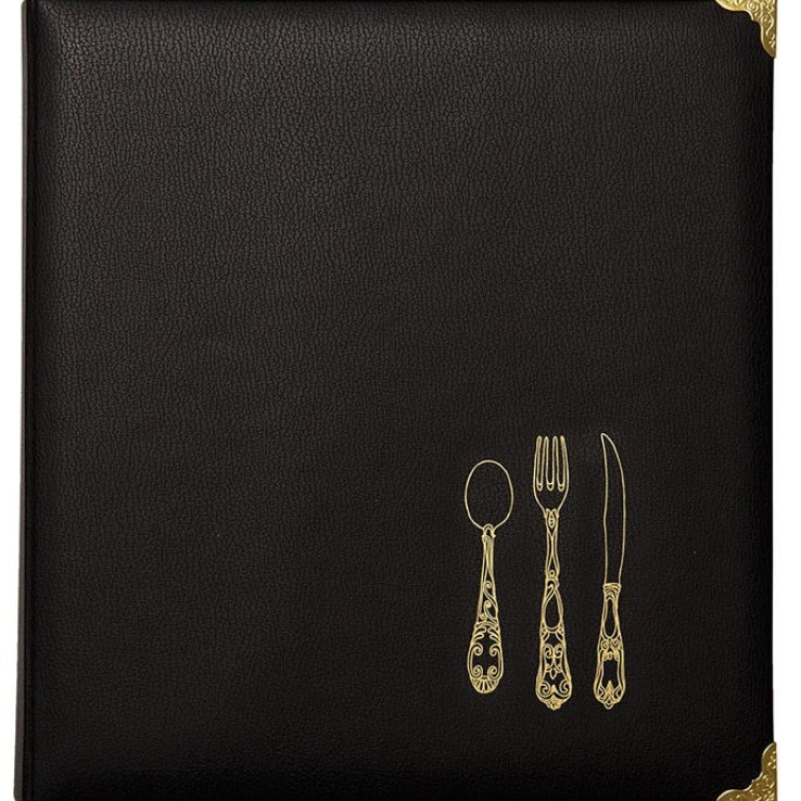 Black Leatherette Recipe Binder 50 MW-23194