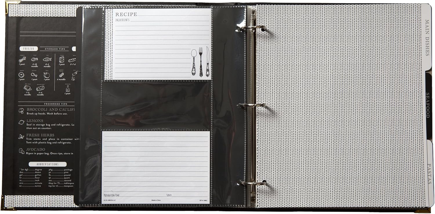 Black Leatherette Recipe Binder 50 MW-23194_d886a286-a6fa-46ca-8570-28bfd23345a6