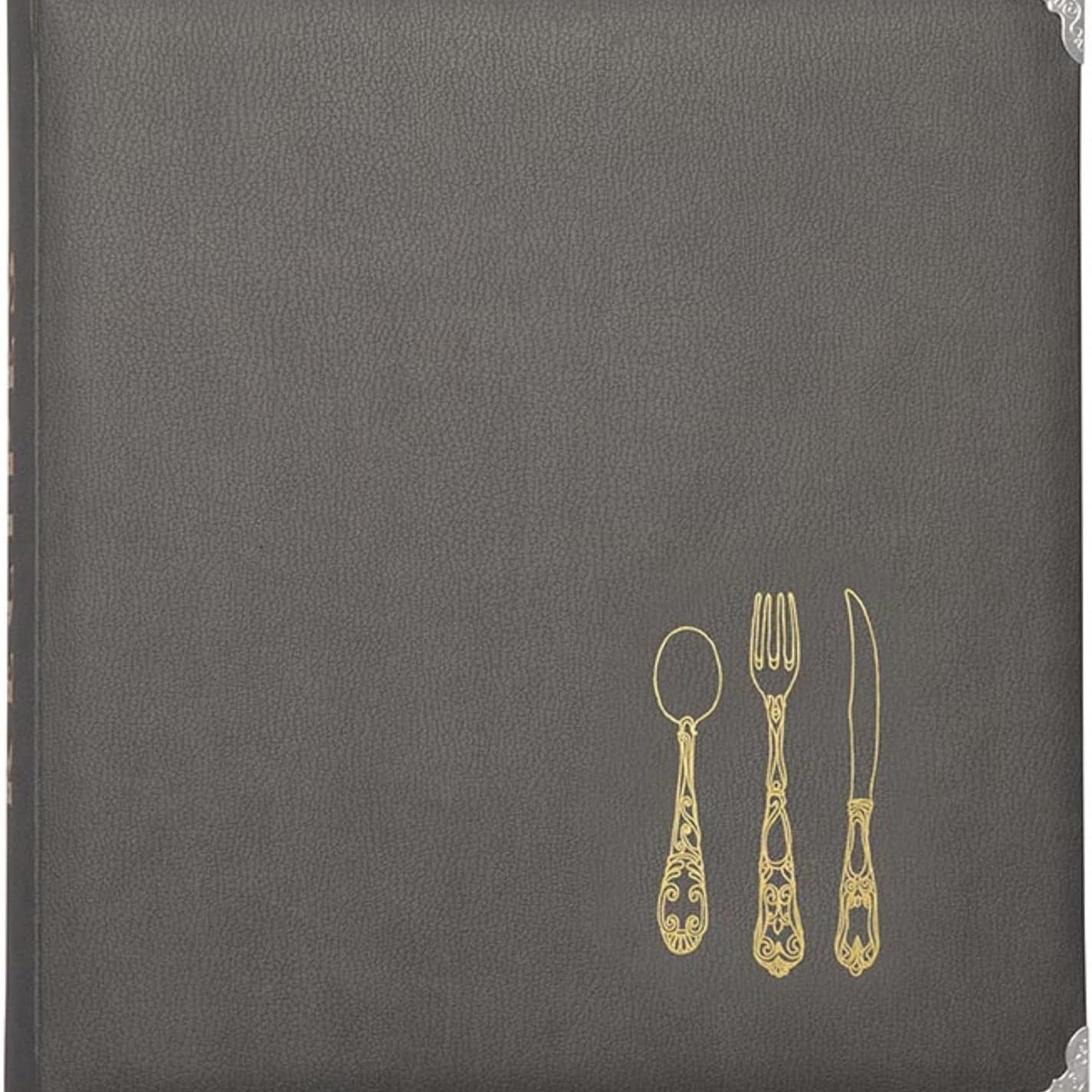 Gray Leatherette Recipe Binder 50 MW-23195