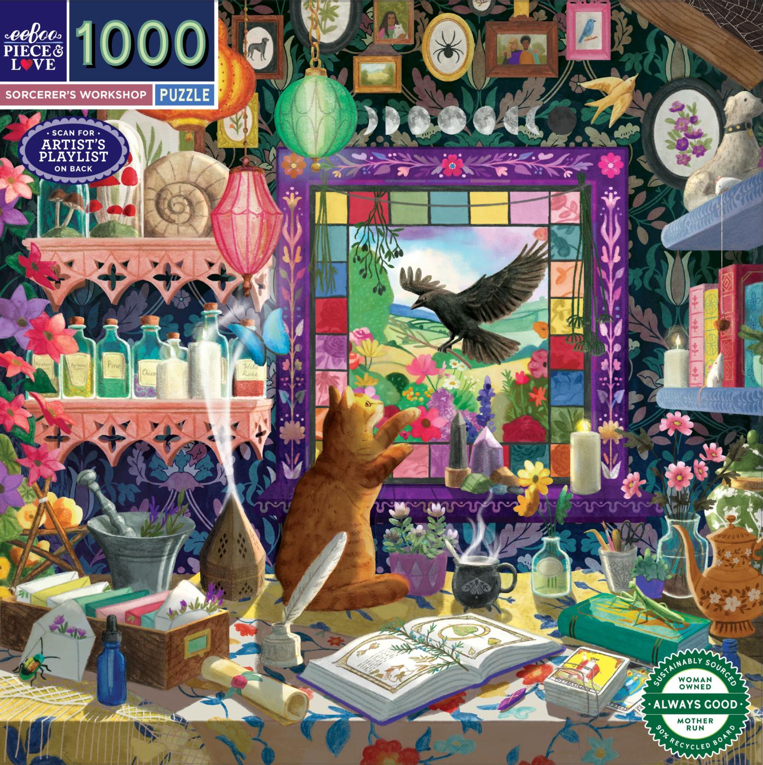 eeBoo Sorcerer's Workshop 1000-Piece Puzzle 80 MW-23222