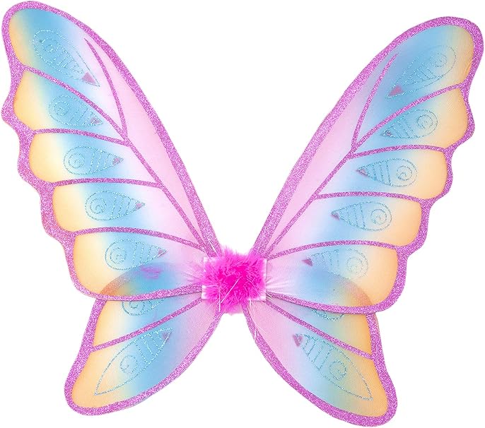 Great Pretenders Glitter Rainbow Wings - Fuchsia 80 MW-23240