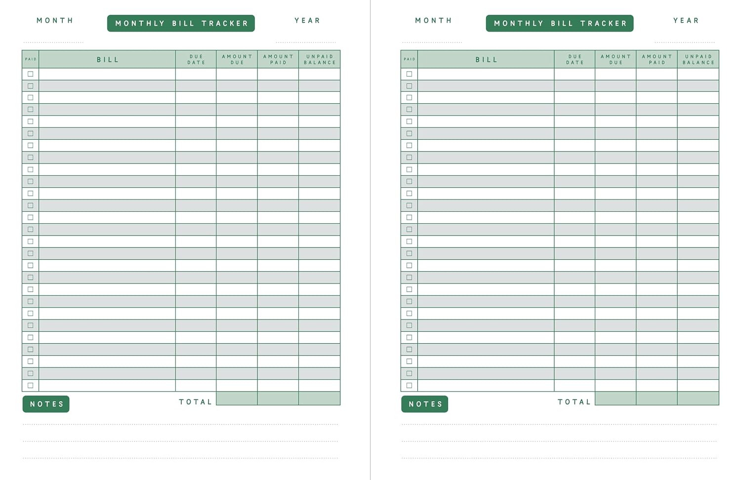 Monthly Bill Tracker by Peter Pauper Press