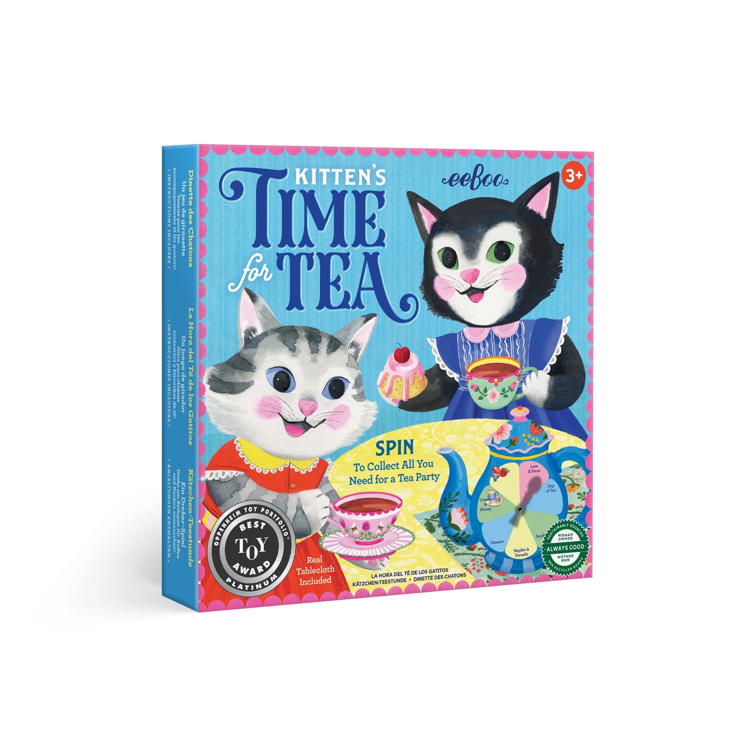 eeBoo Kitten's Time For Tea Spinner Game 80 MW-23456