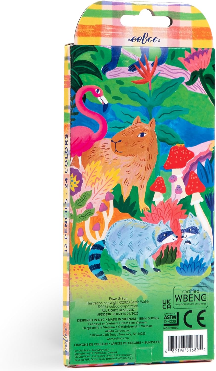 eeBoo Fawn & Sun Double-Sided Colored Pencils - 12 Pack 80 MW-23609_2