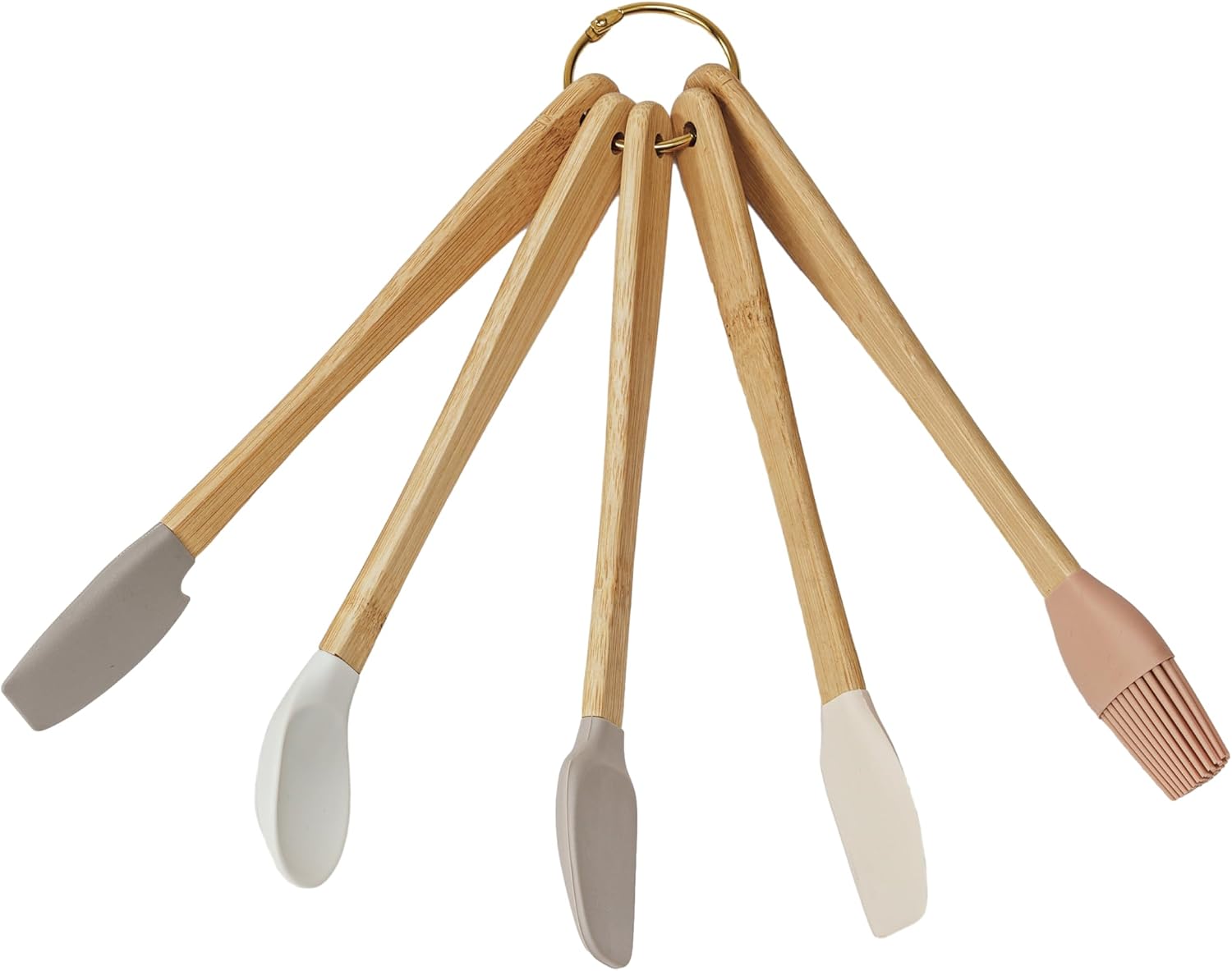 Silicone & Wood Mini Kitchen Utensil Set - 5 Pieces 50 MW-23623