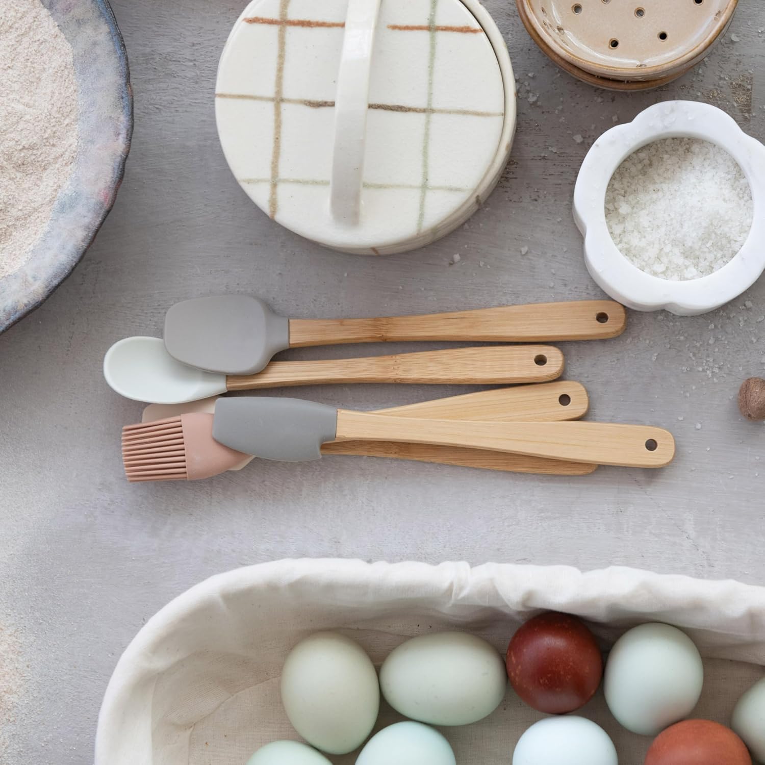 Silicone & Wood Mini Kitchen Utensil Set - 5 Pieces 50 MW-23623_1