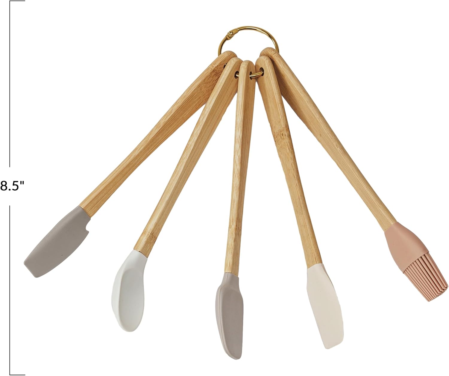 Silicone & Wood Mini Kitchen Utensil Set - 5 Pieces 50 MW-23623_e4cc0420-0020-4f7c-a770-63f78be9e49c