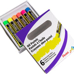 Pentel Arts Fluorescent Oil Pastels - 6 Colors Arts & Crafts PLPHNF6_1