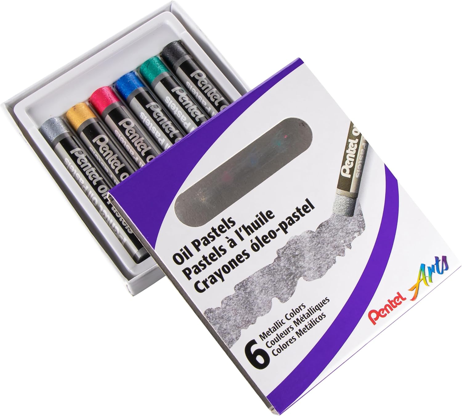 Pentel Arts Metallic Oil Pastels - 12 Colors Arts & Crafts PLPHNM6_2