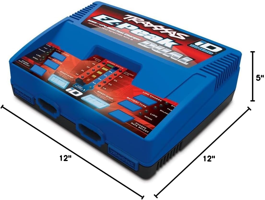 Traxxas Ez-Peak Plus 100 Watt Nimh/Lipo Dual Charger With Id System RC-1081_4