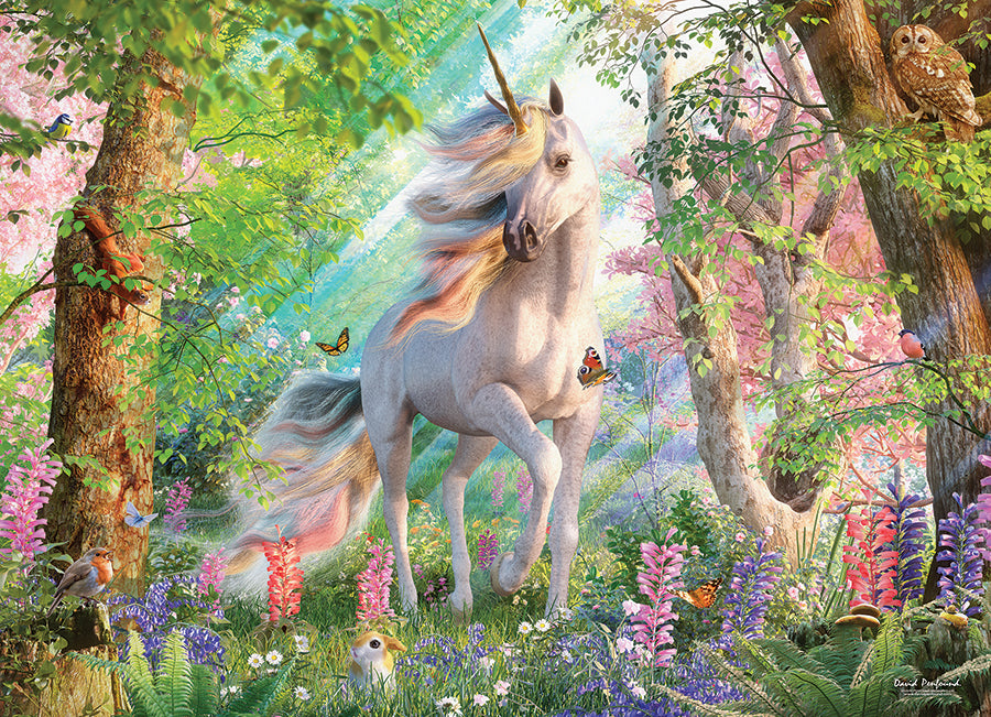 Unicorn In The Woods 500 Piece Cobble Hill Puzzle - Penfound. David cw-12182