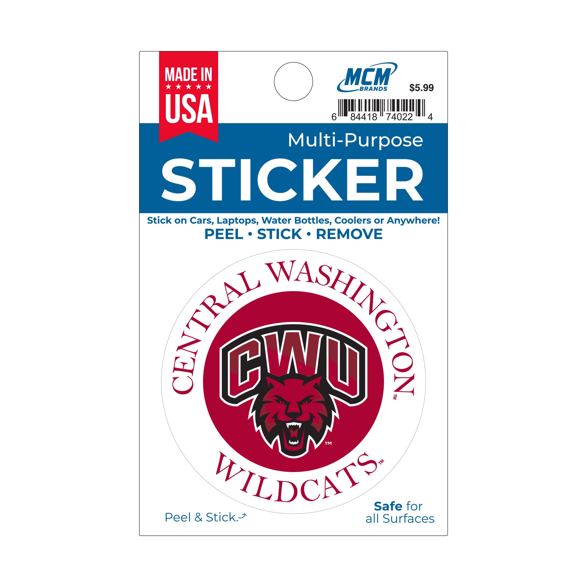 CWU Round Sticker jb-40597